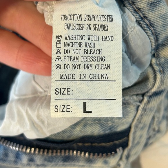 Womens Bootcut Jeans Light Wash Acid Wash Denim Size L - Picture 3 of 9